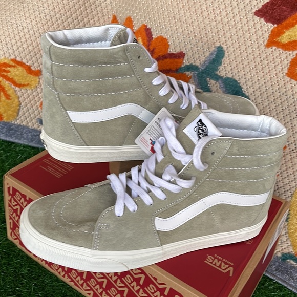Vans Sk8-Hi Pig Suede Moss Gray/Snow White Men’s sneakers - Picture 11 of 16